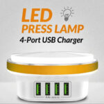 Carregador Desktop de 4 Usb Rápido Com Função Abajur