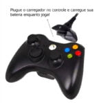 Controle  joystick - Xbox 360 + bateria e cabo - Imagem 6