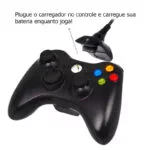 Controle joystick - Xbox 360 + bateria e cabo - Imagem 6