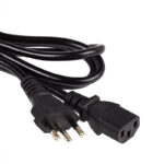 Cabo de força tripolar para fonte pc monitor - Imagem 4