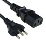 Cabo de força tripolar para fonte pc monitor