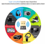 Mini adaptador bluetooth usb csr 4.0/5.0 conector pc windows - Imagem 5