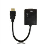 Cabo adaptador conversor hdmi para vga com saída p2 de áudio - Imagem 4