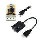 Cabo adaptador conversor hdmi para vga com saída p2 de áudio - Imagem 3