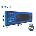 Kit mouse e teclado inova chocolate key-8386 com fio - Imagem 5