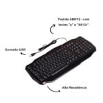 Teclado usb gamer bright iluminado led - Imagem 3
