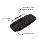 Teclado usb gamer bright iluminado led - Imagem 3