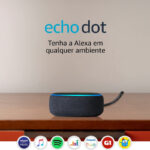 Echo dot (3ª geração) - alto-falante bluetooth compacto com alexa